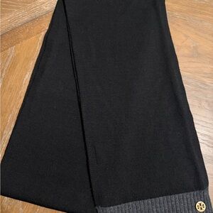 Tory Burch Black and Gray Scarf